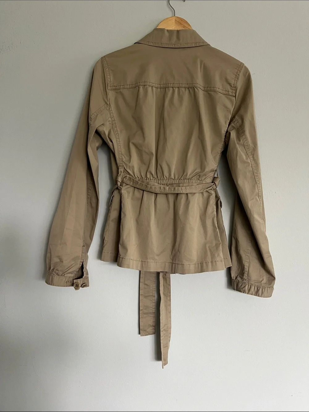 J. Crew Khaki Utility Jacket with Waist Ties - Women